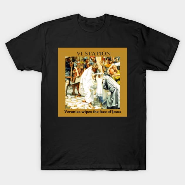 Stations of the Cross -  Via Crucis #6 of 15 T-Shirt by hispanicworld